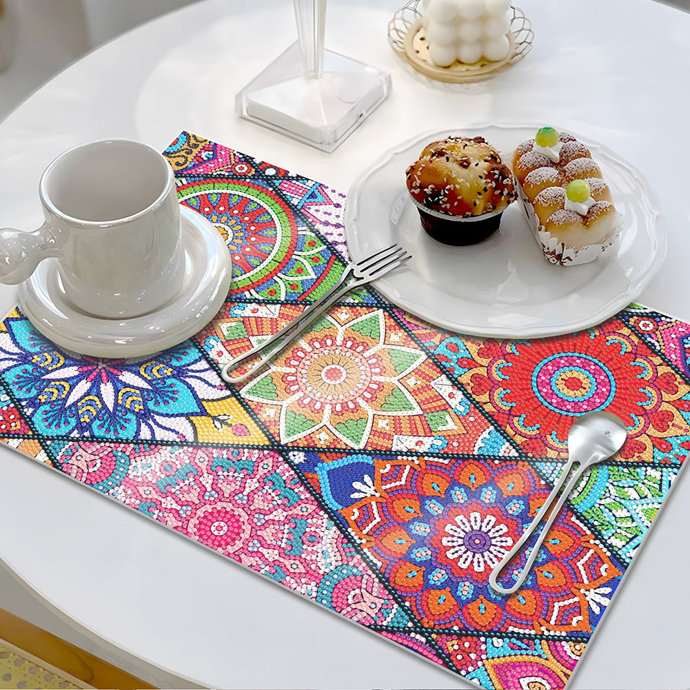 Mandala Pattern Diamond Painting Placemat Diamond Art Crafts for Home Decor