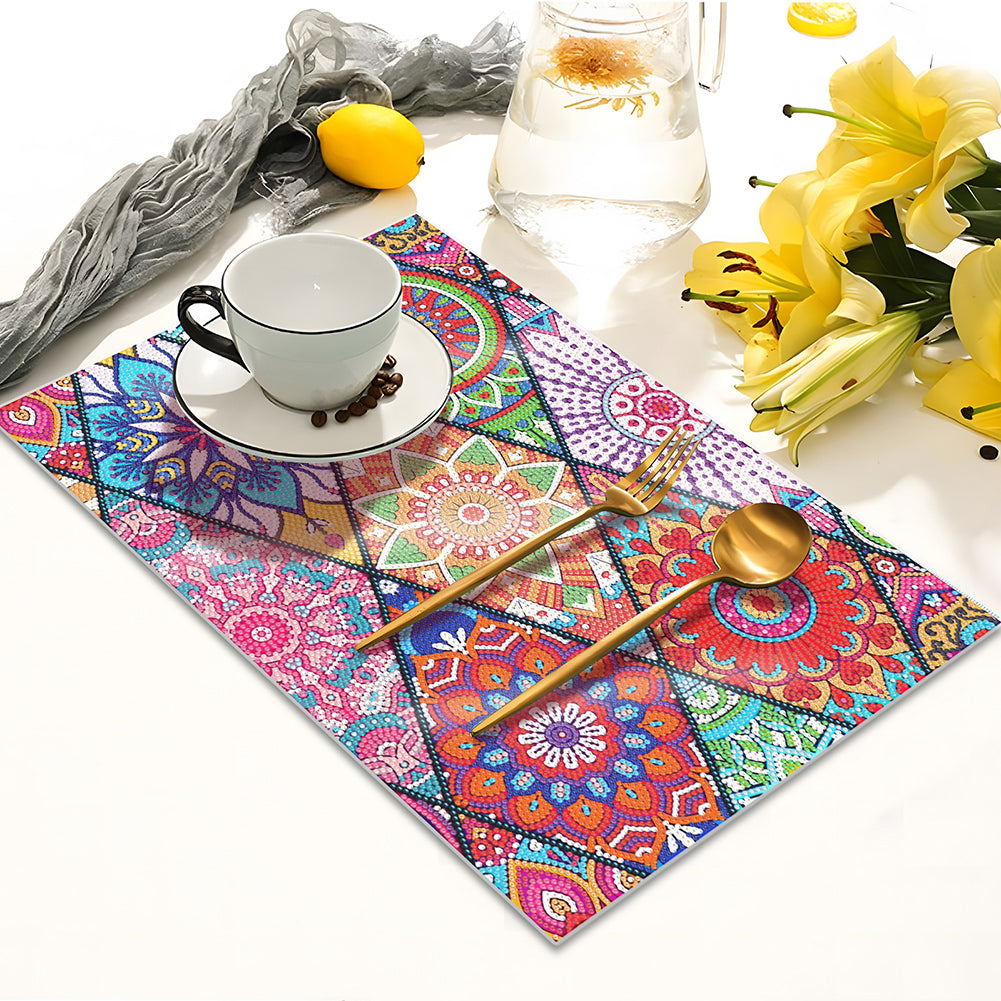 Mandala Pattern Diamond Painting Placemat Diamond Art Crafts for Home Decor