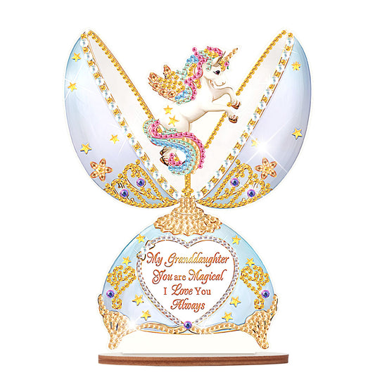 Special Shaped Broken Egg Horse Diamond Painting Desktop Decoration for Office