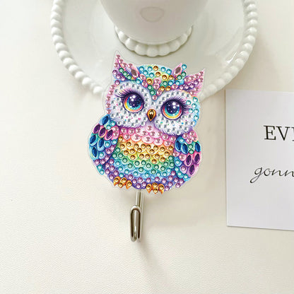 6Pcs Owl Diamond Painting Art Hooks Diamond Art Craft Wall Hooks for Home Decor