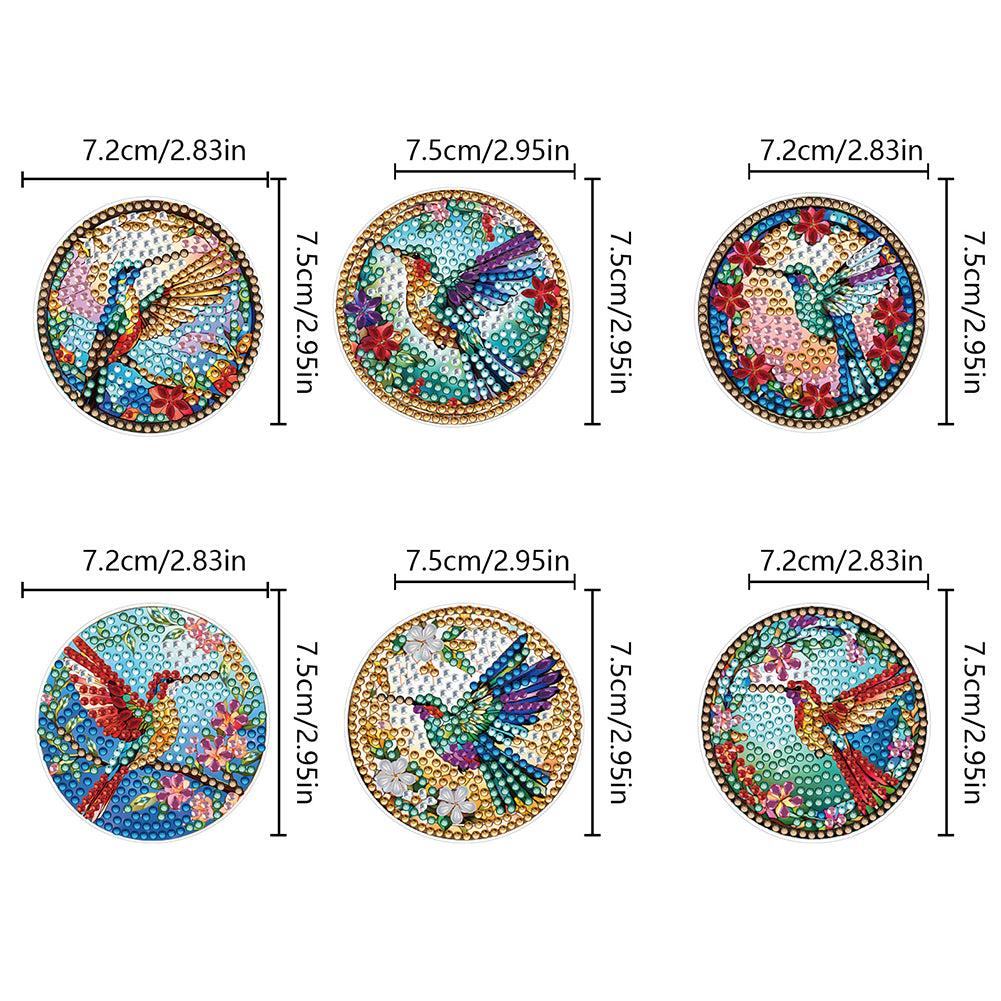 6Pcs Hummingbird Diamond Painting Art Hooks Diamond Art Craft Wall Hooks