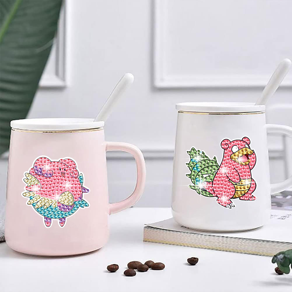 27Pcs Cartoon Diamond Painting Sticker Anime Characters Rhinestone Stickers