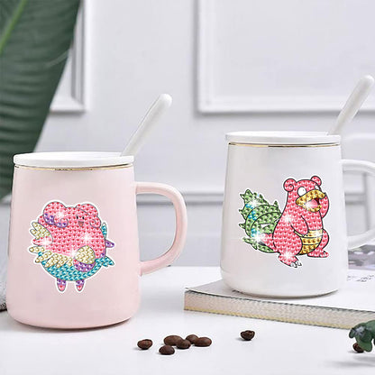 27Pcs Cartoon Diamond Painting Sticker Anime Characters Rhinestone Stickers