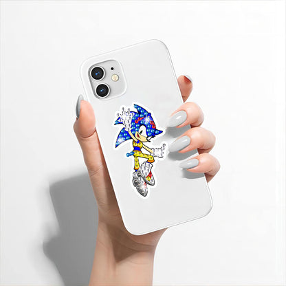 17Pcs Cartoon Diamond Painting Sticker Anime Characters Rhinestone Stickers