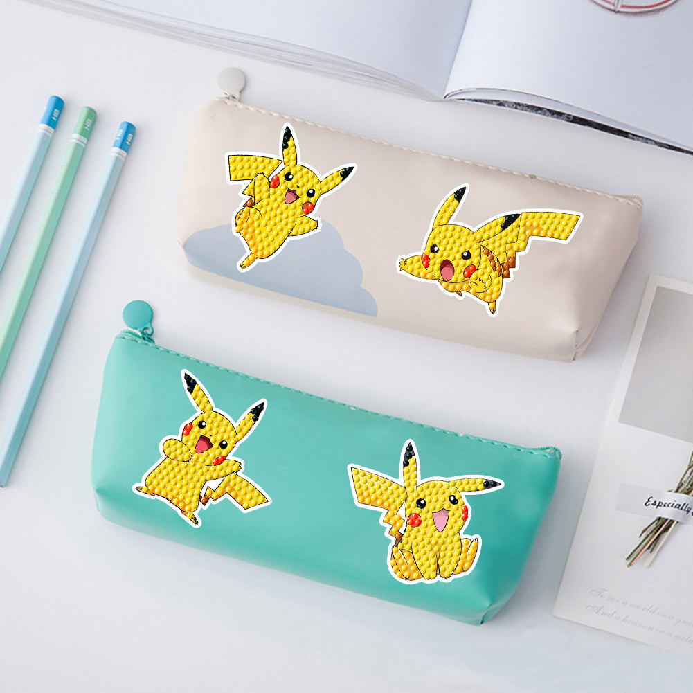 12Pcs Pikachu Diamond Painting Sticker Diamonds Mosaic Stickers for Boys Girls