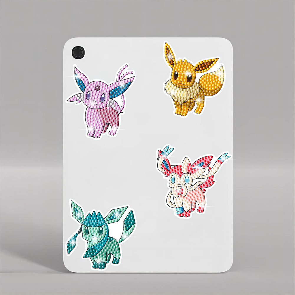 9Pcs Pikachu Diamond Painting Sticker Diamonds Mosaic Stickers for Boys Girls