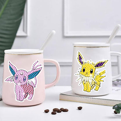 9Pcs Pikachu Diamond Painting Sticker Diamonds Mosaic Stickers for Boys Girls