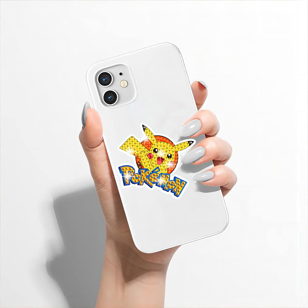 27Pcs Pikachu Diamond Painting Sticker Crystal Diamond Sticker for Boys Girls