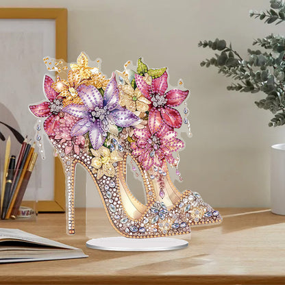 Special Shaped Acrylic High-heeled Shoes Diamond Painting Tabletop Ornaments Kit