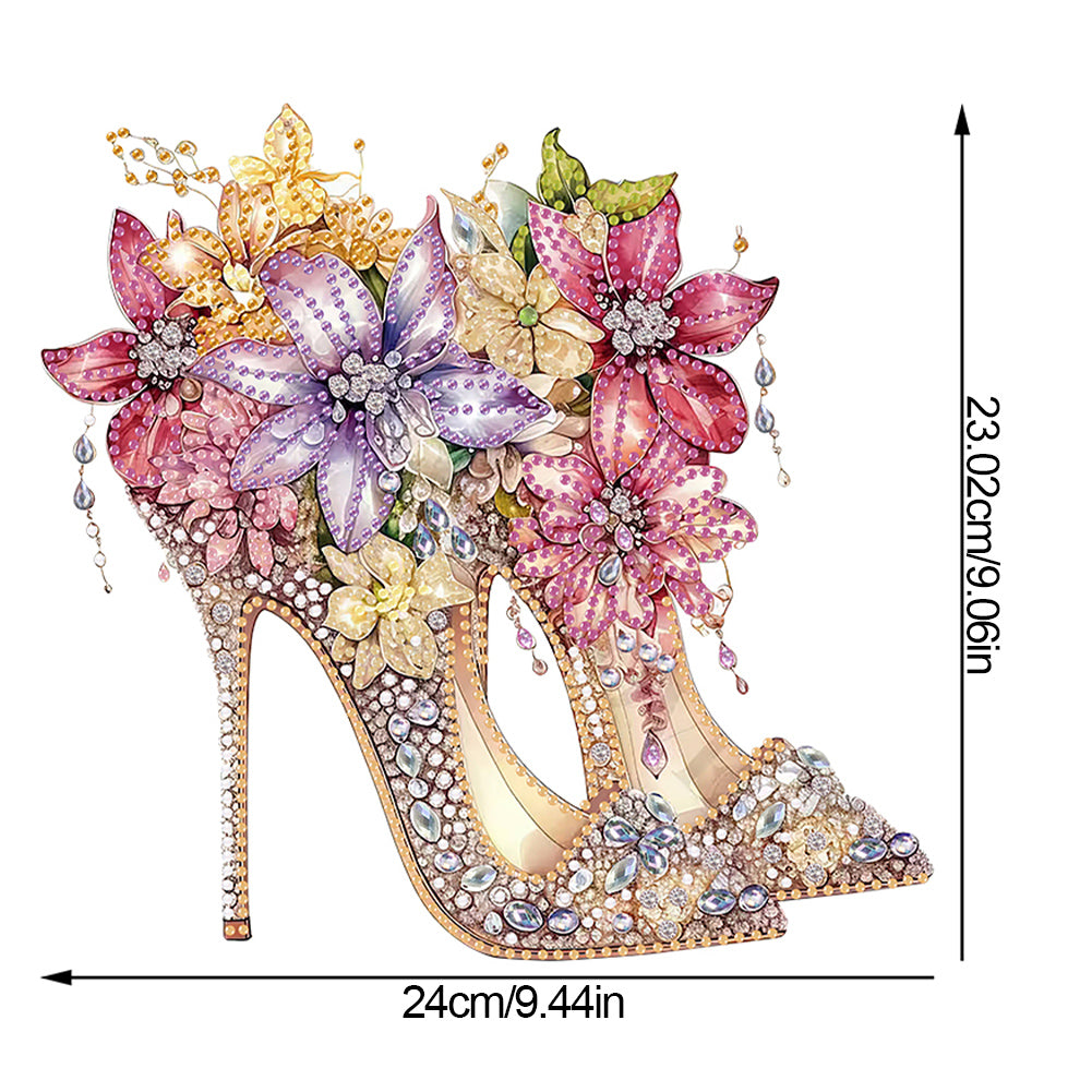 Special Shaped Acrylic High-heeled Shoes Diamond Painting Tabletop Ornaments Kit