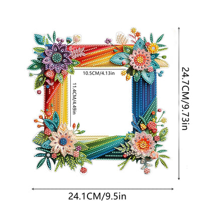 Special Shape Floral Diamond Painting Photo Frame Kits Bedroom Table Decor