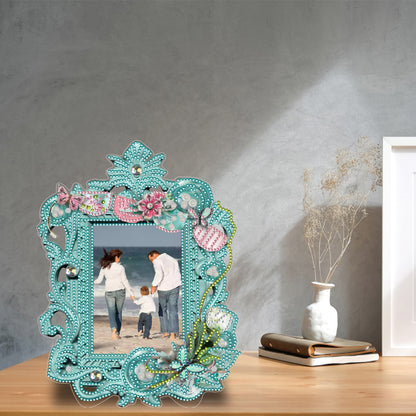 Special Shape Floral Diamond Painting Photo Frame Kits Bedroom Table Decor