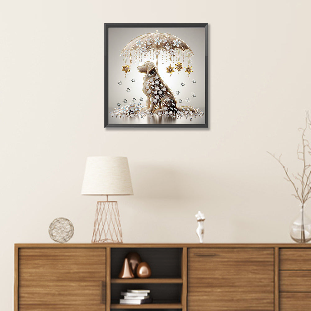 Art Umbrella Puppy - Special Shaped Drill Diamond Painting 30*30CM