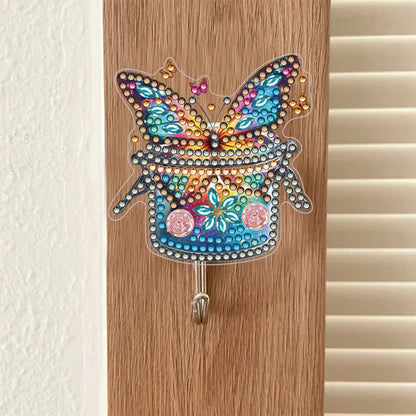 6Pcs Diamond Painting Hooks Diamond Art Craft Wall Hooks Home Decor (Butterfly)