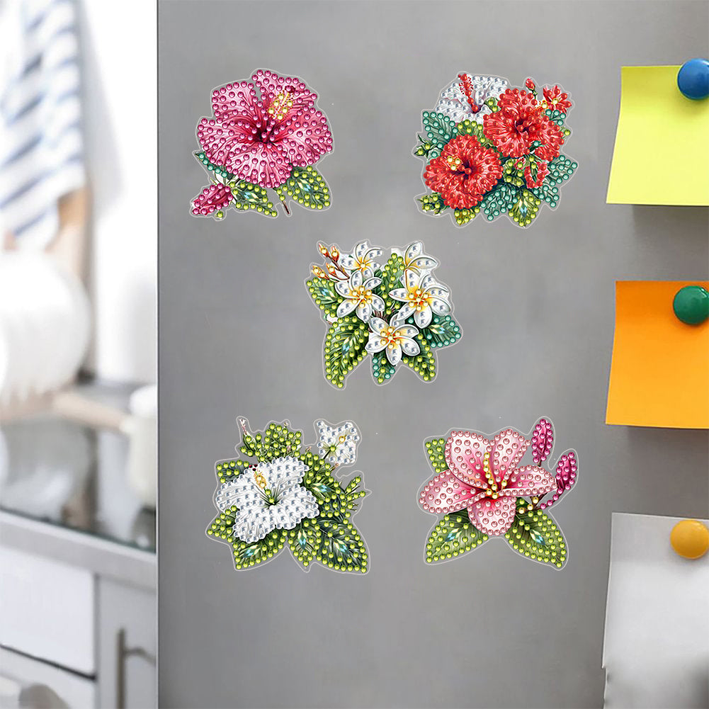 6Pcs Special Shape Flamingo Diamond Painting Fridge Magnet Fridge Stickers