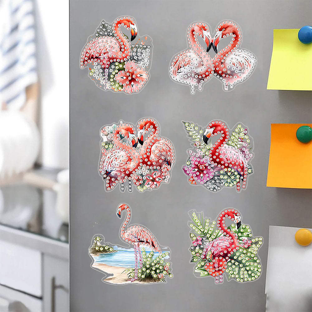 5Pcs Special Shape Flowers Diamond Painting Fridge Magnet Fridge Stickers