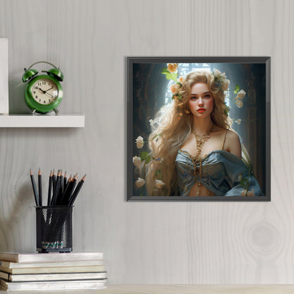 Flower Princess - Full AB Round Drill Diamond Painting 40*40CM