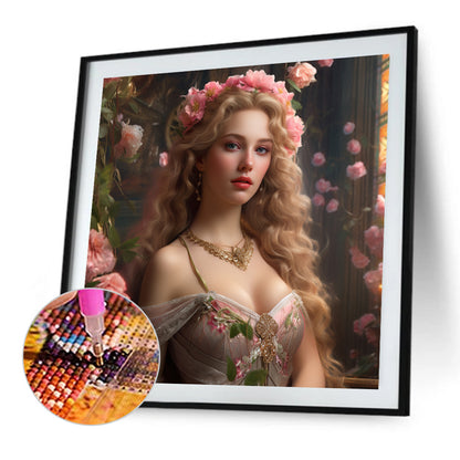 Flower Princess - Full AB Round Drill Diamond Painting 40*40CM