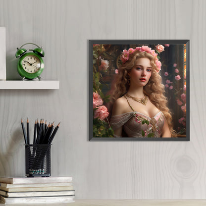 Flower Princess - Full AB Round Drill Diamond Painting 40*40CM