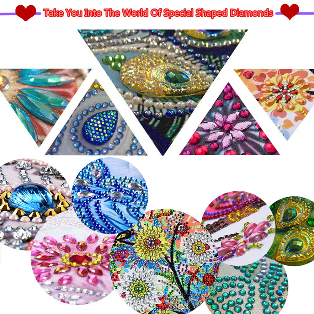 Night Rose Butterfly - Special Shaped Drill Diamond Painting 30*30CM