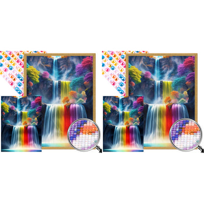 Alpine Waterfall - Full AB Round Drill Diamond Painting 40*55CM