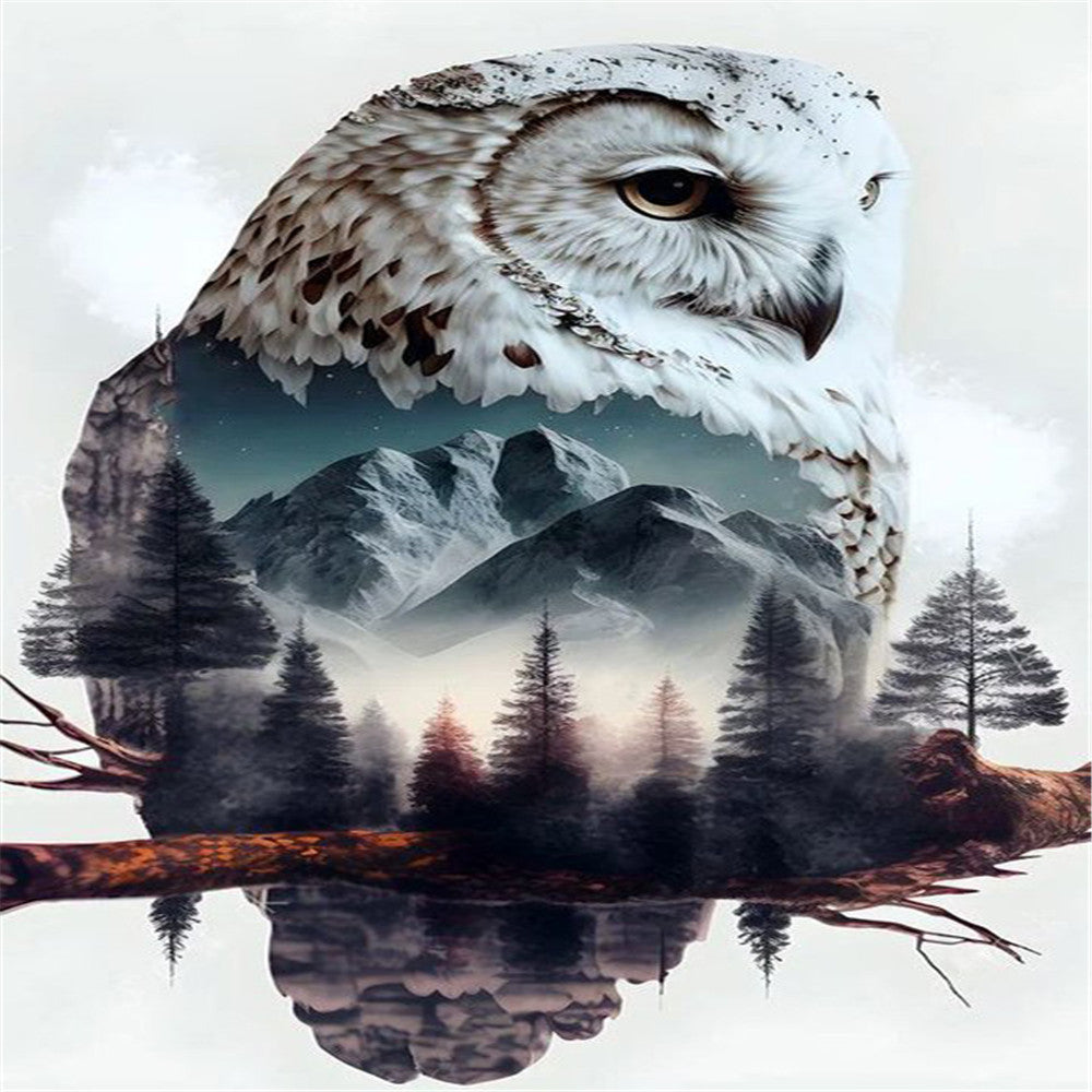 Owl - Full AB Round Drill Diamond Painting 40*60CM