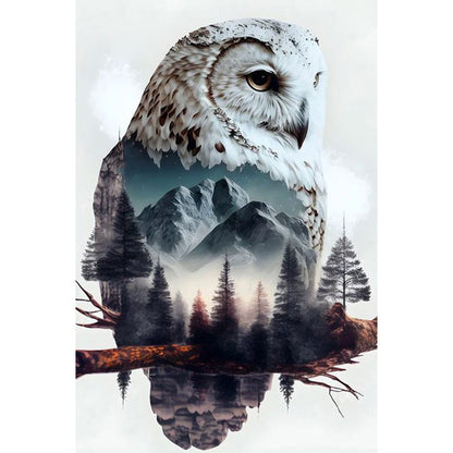 Owl - Full AB Round Drill Diamond Painting 40*60CM