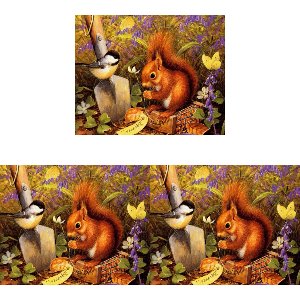 Squirrels And Birds - Full Round Drill Diamond Painting 50*40CM