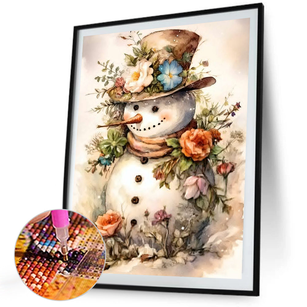 Snowman - Full Square Drill Diamond Painting 40*50CM