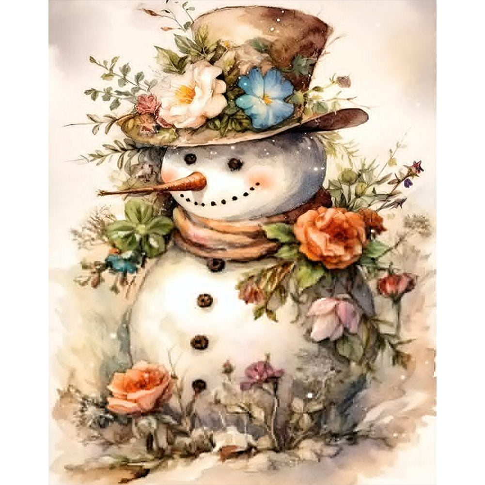 Snowman - Full Square Drill Diamond Painting 40*50CM