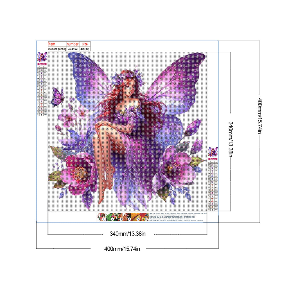 Butterfly Fairy - Full Round Drill Diamond Painting 40*40CM