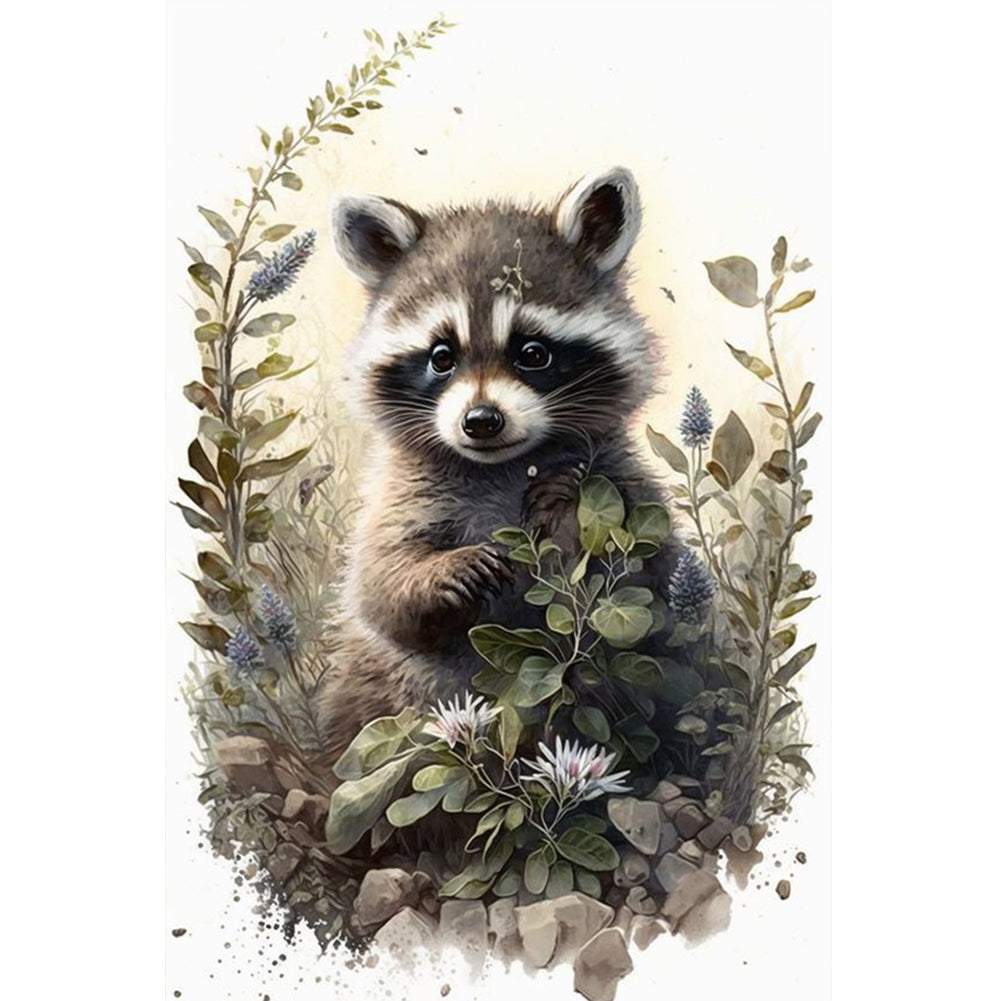 Raccoon - Full Round Drill Diamond Painting 40*60CM