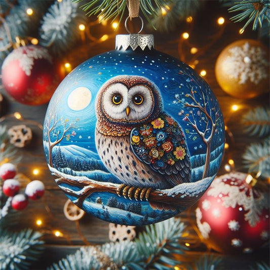 Winter Owl Eggs - Full Round Drill Diamond Painting 30*30CM