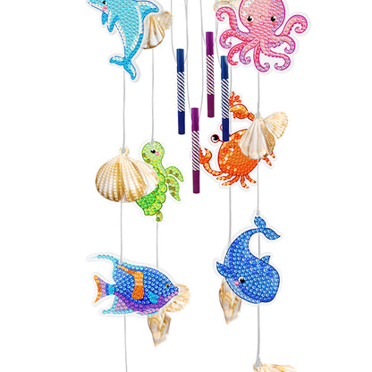 Marine Life Diamond Painting Wind Chime DIY Rhinestones Wind Chime Kit