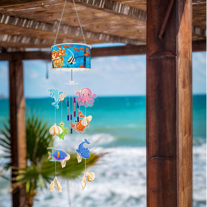 Marine Life Diamond Painting Wind Chime DIY Rhinestones Wind Chime Kit