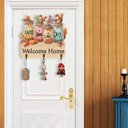 Vase DIY Diamond Painting Art Hooks Rhinestones Hook Rail for Home Office Decor
