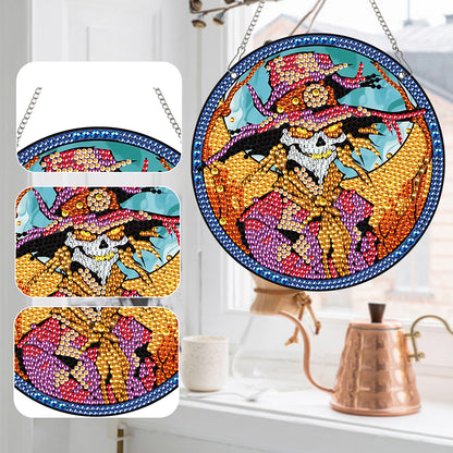 Halloween Skeleton Special Shape Diamond Painting Art Pendants for Wall Decor