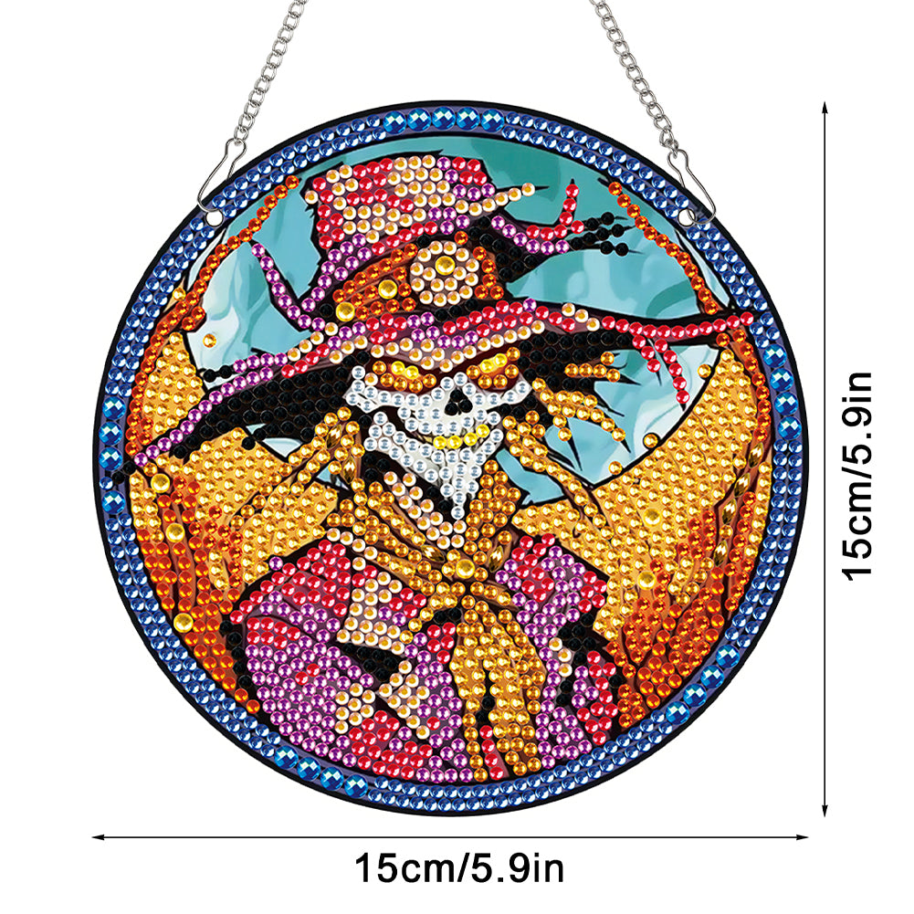 Halloween Skeleton Special Shape Diamond Painting Art Pendants for Wall Decor