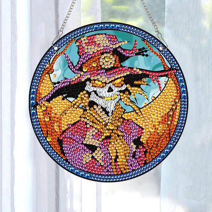 Halloween Skeleton Special Shape Diamond Painting Art Pendants for Wall Decor