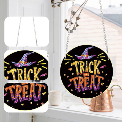 Halloween Trick Or Treat Special Shape Diamond Painting Art Pendants for Home