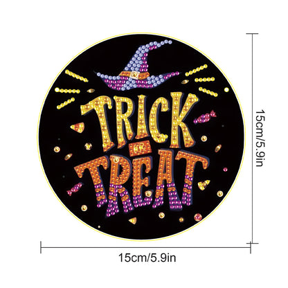 Halloween Trick Or Treat Special Shape Diamond Painting Art Pendants for Home
