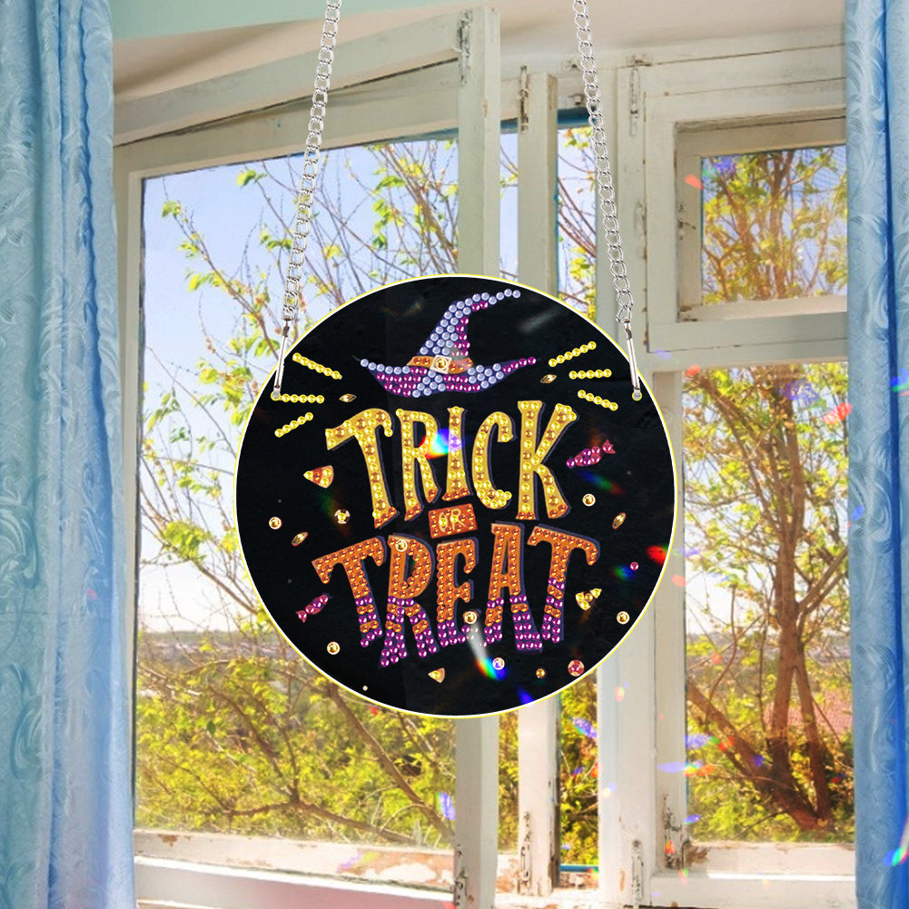 Halloween Trick Or Treat Special Shape Diamond Painting Art Pendants for Home