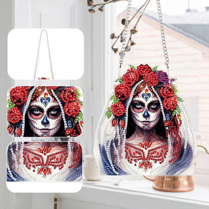 Halloween Skeleton Special Shape Diamond Painting Art Pendants for Wall Decor