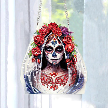 Halloween Skeleton Special Shape Diamond Painting Art Pendants for Wall Decor