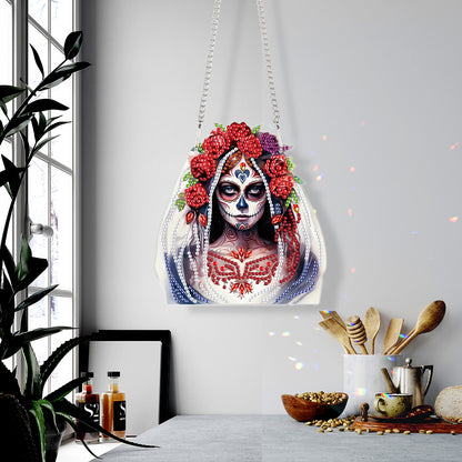 Halloween Skeleton Special Shape Diamond Painting Art Pendants for Wall Decor