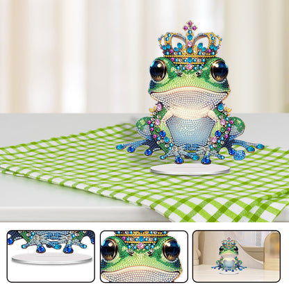 Acrylic Frog Prince Diamond Painting Desktop Ornaments Bedroom Table Decor