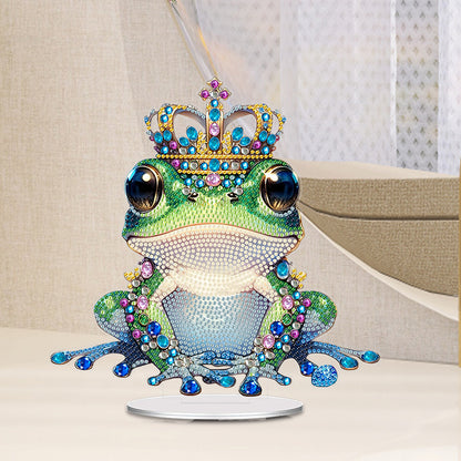 Acrylic Frog Prince Diamond Painting Desktop Ornaments Bedroom Table Decor