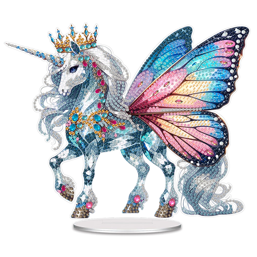 Acrylic Butterfly Horse Diamond Painting Desktop Ornaments Bedroom Table Decor