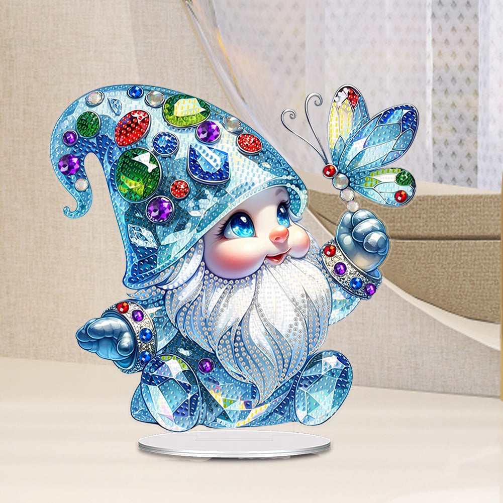 Acrylic Gnome Butterfly Diamond Painting Desktop Ornaments Bedroom Table Decor