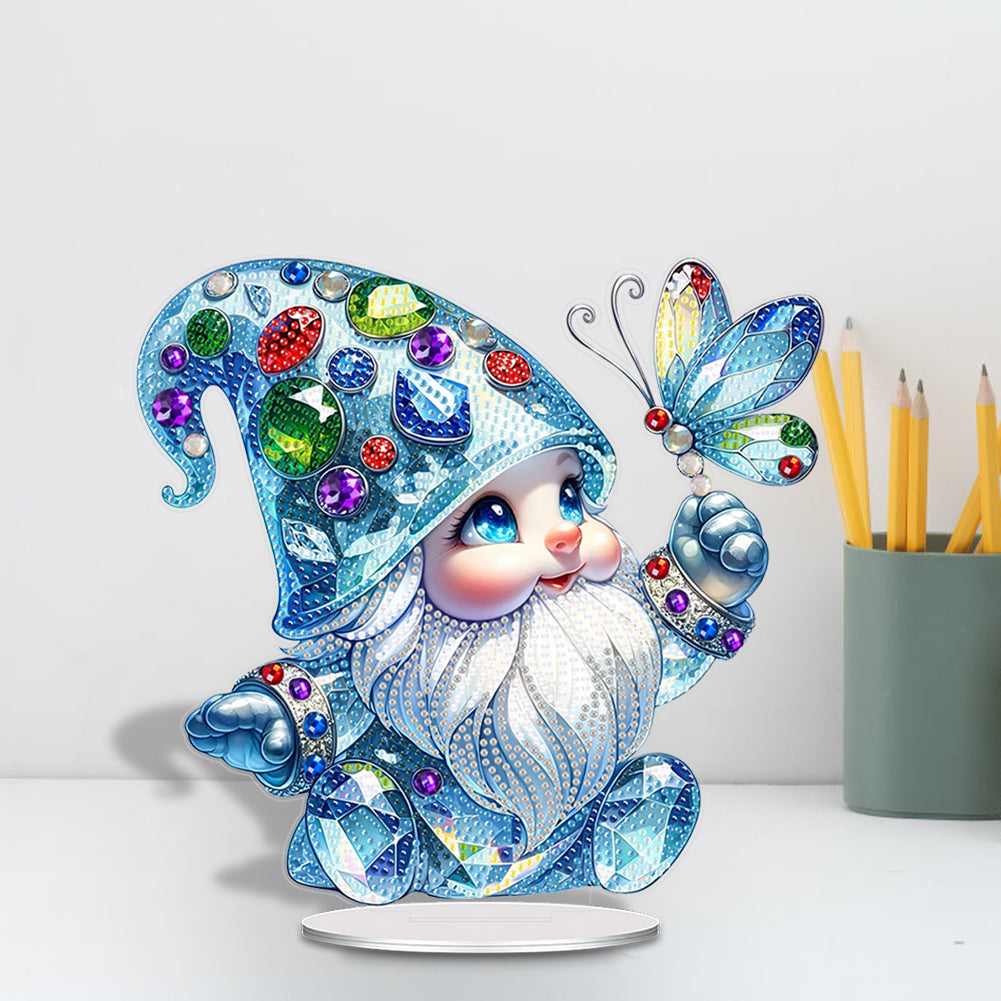 Acrylic Gnome Butterfly Diamond Painting Desktop Ornaments Bedroom Table Decor